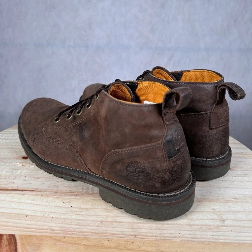 Timberland Larchmont II Chukka Boots Mens 10 Dark Brown Waterproof Leather A44MG